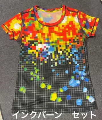 잉크번 픽셀 아트 반팔 T셔츠 여성용 M 사이즈