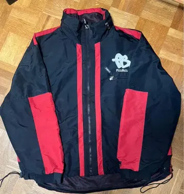 FUBU THE COLLECTION 나일론 자켓 블랙/빨간색