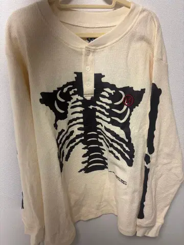 9090 Bone Henry Neck Thermal L/S Tee