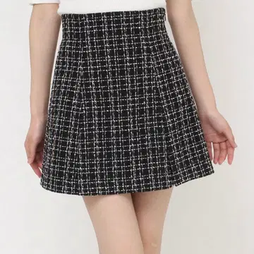 [ 완판템 ] RESEXXY 하이웨스트 투 턱 미니 스커트 트위드 믹스