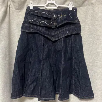 LAGUA GEM STUDS JEWEL 데님 스커트 S