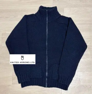 UNITED ARROWS 영국제 울 100% 드라이버즈 니트