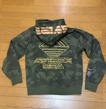 AVIREX 카모플라쥬 윈드 가드 지퍼 후드티 카모플라쥬