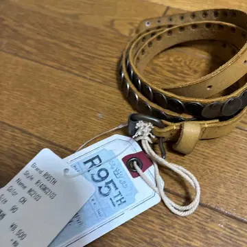 R95TH 브라운 가죽 팔찌 S