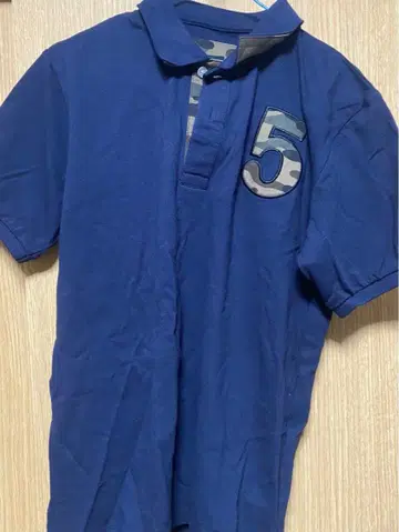 BEAMS 네이비 피케 셔츠 카모플라쥬 5