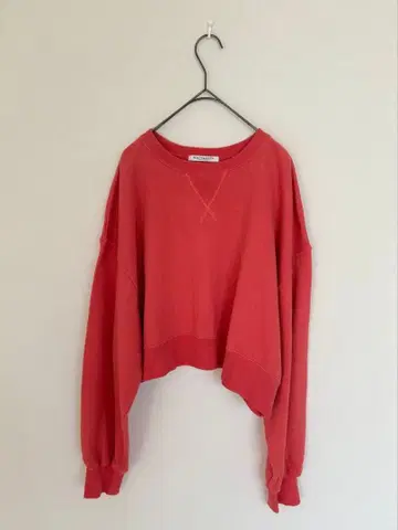 뷰티&유스 숏 기장 쭈리 와이드 맨투맨 풀오버 볼륨 소매