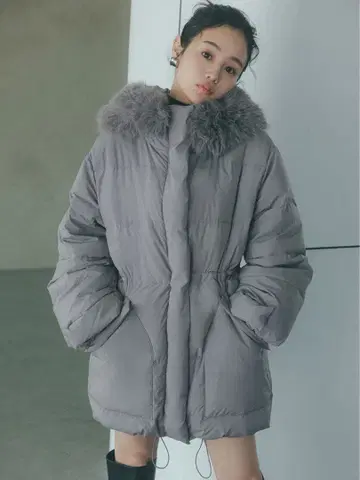 [ 새상품 ] SNIDEL 스델 니시카와 후드 퍼 미들 다운