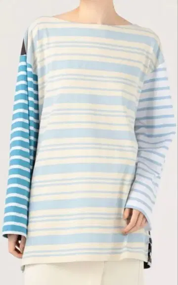 새상품급 Le minor 투모로우랜드 클레이지 패턴 빅 바스크 셔츠