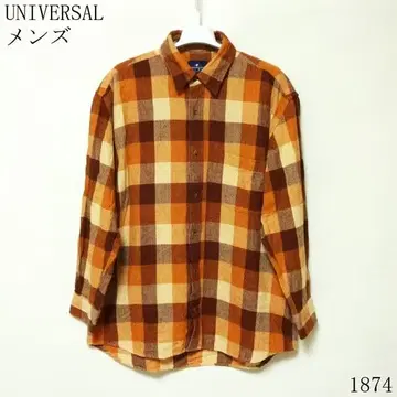 UNIVERSAL 체크 무늬 긴팔 셔츠 L 사이즈