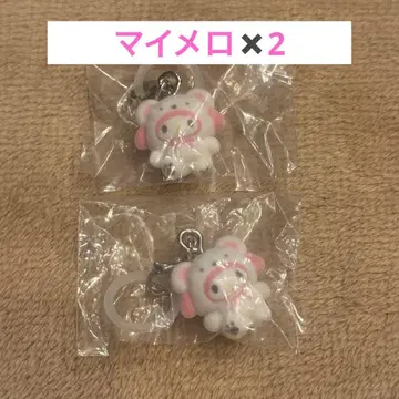 산리오 포근포근 스노우 마이멜로디 마스코트 액세서리 2개 세트