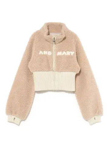 ANDMARY Fluffy zip up jacket beige