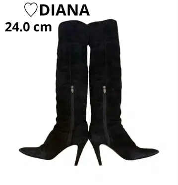 DIANA 2way 니하이 부츠 스웨이드