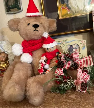 발길이 긴 베어와 라가디 앤의 크리스마스 1990년대 USA 패턴