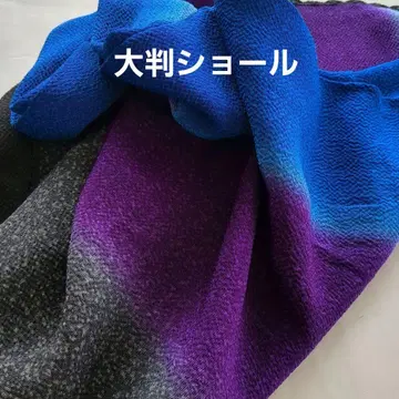 순수 실크 대형 크레이프 원단 숄