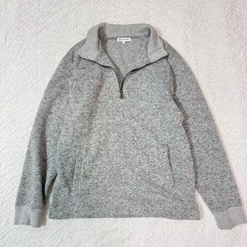 글로벌 워크 하프 지퍼 풀오버 M 멜란지 그레이 속기모 스웨터