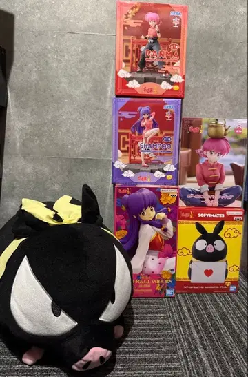 란마 1/2 사오토메 란마 샴푸 란마 피규어 5점 봉제 인형 1점