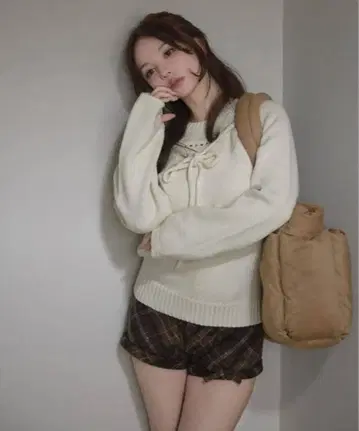 andmary Casey knit tops ivory