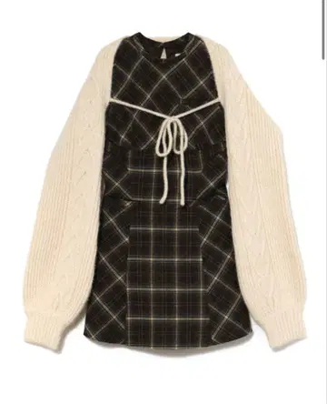 Mimi check set mini dress andmary brown