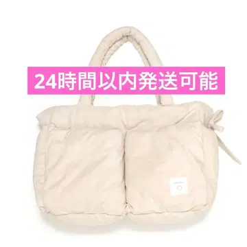 andmary Mary 퀼팅 스웨이드 백 아이보리