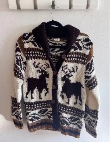 카우친 스웨터 가디건