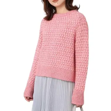 언타이틀 시크 트위스트 크루넥 니트 알파카