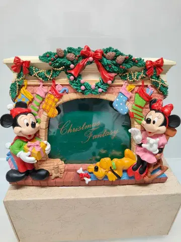 디즈니 리조트 미사용 크리스마스 미키 미니 사진 프레임