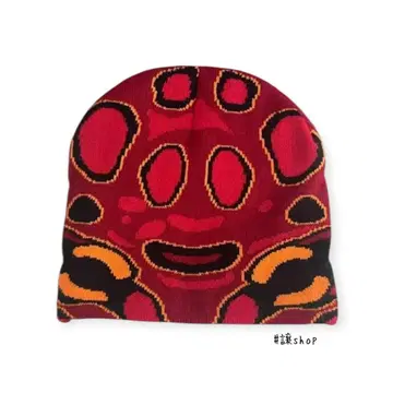 [ 새상품 ] 비니 니트 모자 모자 two frogs 레드 해외 스트릿