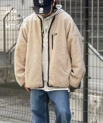 리버서블 플리스 자켓 베이지/블랙