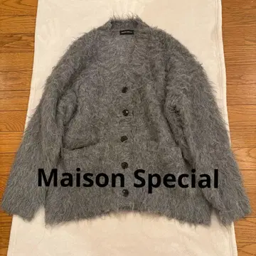 1회 착용 메종 스페셜 샤기 니트 가디건 플러피