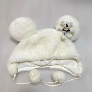 디즈니 리조트 미키 화이트 라메 팬캡