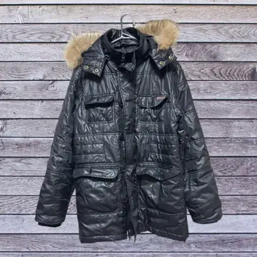 RUSTY 블랙 다운 자켓 퍼 포함