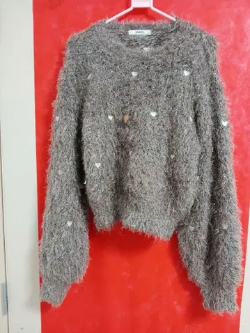 SNIDEL 퍼지 니트 긴팔 그레이