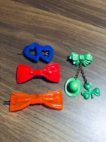 빈티지 레트로 컬러풀 헤어핀, 브로치