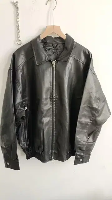 BEAMS 빔즈 가죽 블루종 자켓 L 사이즈