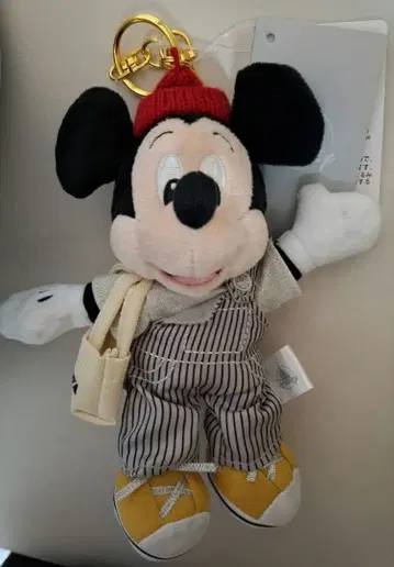 디즈니 스토어 타치카와 타치히점 한정판 봉제 인형 키체인 미키