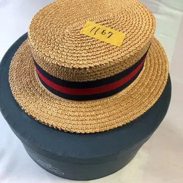 미사용급 이탈리아제 폰텔리아르토 캉캉 모자 밀짚모자 59cm