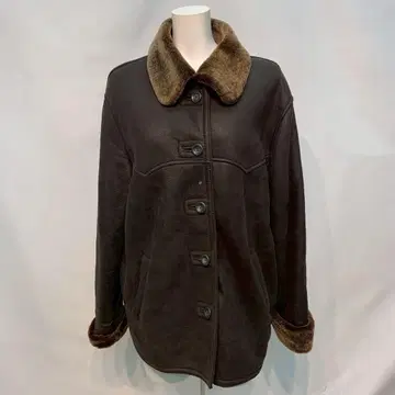 mia coma 니치와 무스탕 자켓 브라운