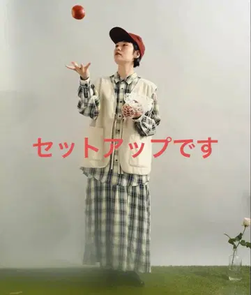 buoybuoy 레이온/아세테이트 CHECK 셋업