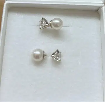 e.m. 이어커프 실버 펄 지르코니아