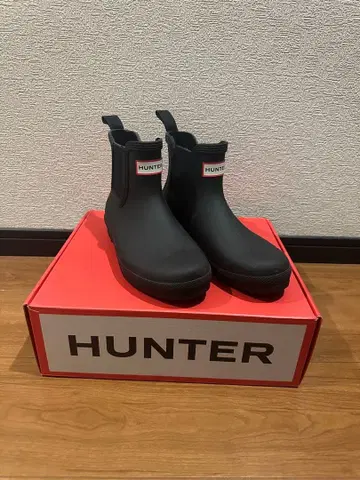 HUNTER 블랙 숏부츠