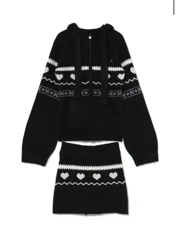 andmary Heart knit set up