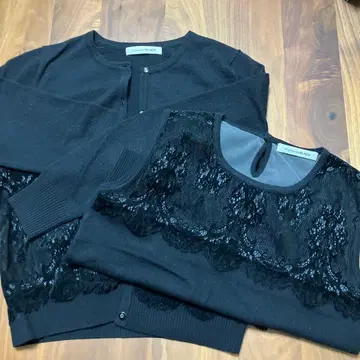 M 프리미어 블랙 앙상블 니트