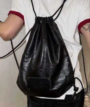 냅색 가죽 블랙 y2k 한국 COSYHARU 백팩 백팩