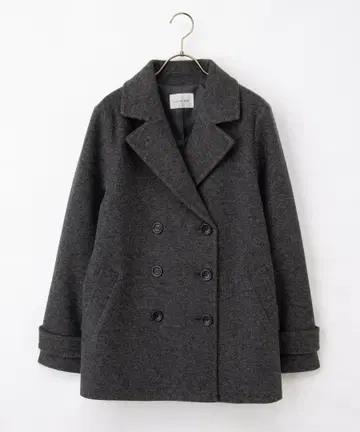 허니즈 피 코트 차콜 그레이 M