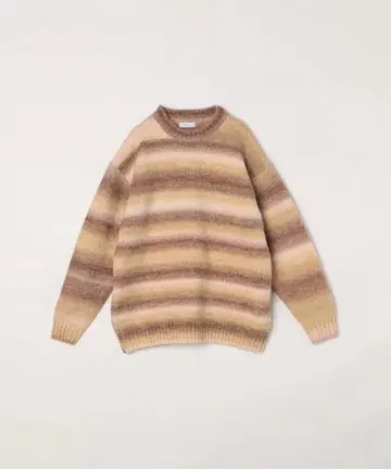 SHIPS any: [손세탁 가능] 그라데이션 컬러 크루넥 니트