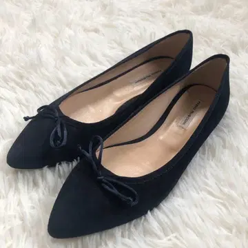 미사용 새상품 FABIO RUSCONI 발레 슈즈 리본 35 네이비