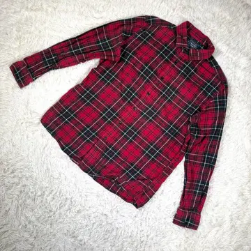 UNIQLO 유니클로 [ XL ] 긴팔 플란넬 셔츠 빨간색 계열 체크