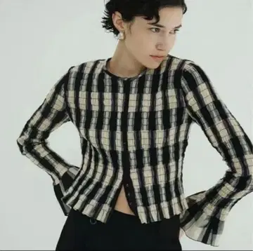 CLANE SHIRRING DESIGN BLOUSE