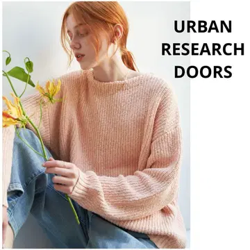 URBAN RESEARCH DOORS 코튼 슬라브 니트