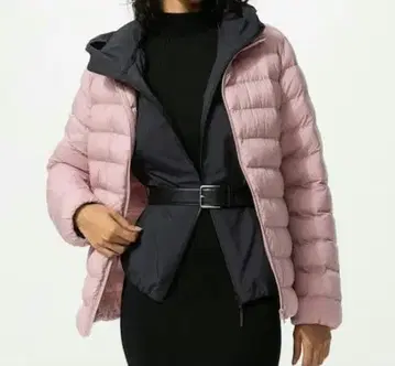 이번 시즌 퍼프 테크 자켓 L 핑크